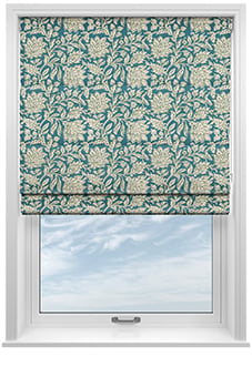 Land & Shore Rowallane, Teal - Twist&Fit Roman Blind